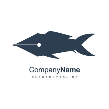 Fish logo icon vector