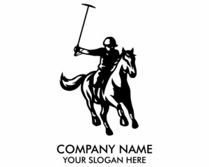 silhouette polo horse