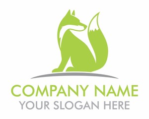 silhouette green fox