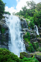 Fototapeta premium Beautiful waterfall in the center of Thailand's forest