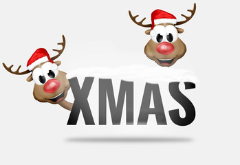 Fototapeta na wymiar Christmas Reindeer Graphic