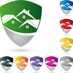 Wappen, Häuser, Immobilien, Logo