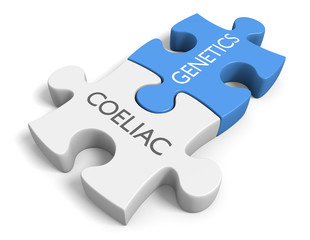 Fototapeta premium Link between genetics and coeliac disease, also known as celiac sprue