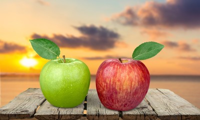 Apple, Two Objects, Granny Smith Apple.