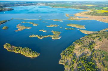 Fototapeta na wymiar Aerial view on the lake