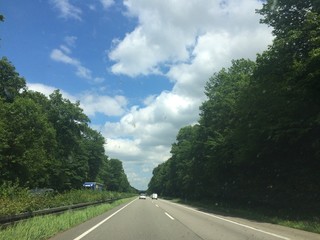 on the road