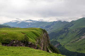 Fototapeta na wymiar Mountain landscape with fog. Caucasus. Georgia