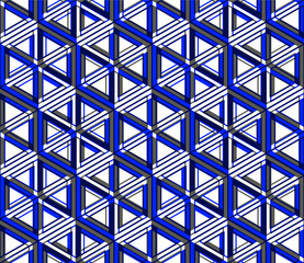 Colored abstract interweave geometric seamless pattern, EPS10. B