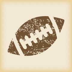 Grungy rugby ball icon