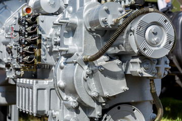 Modern engine closeup