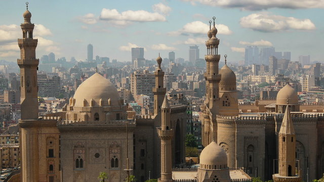 Cairo. Clouds. Egypt. Timelapse