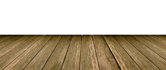 Wooden floor white background