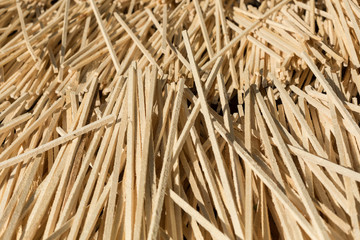 cut sticks of wood