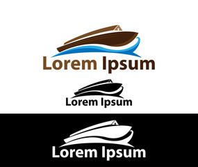 Abstract ship on the sea