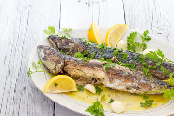 Mackerel baked