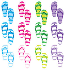 set of flip flop sandal