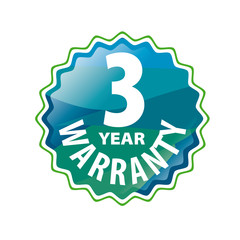 vector logo stamped 3-year warranty