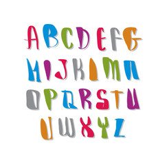Script font vector, vector alphabet letters.