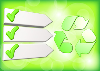 Pfeil Pfeile Recycle Recycling Symbol Platzhalter Balken Punkte