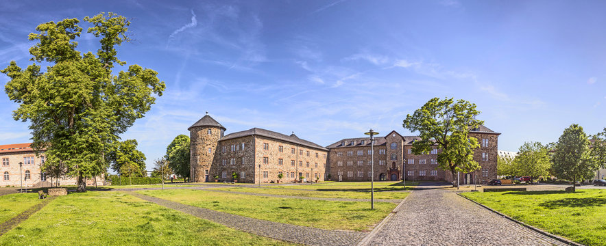 castle in Butzbach, Germany under blue sky