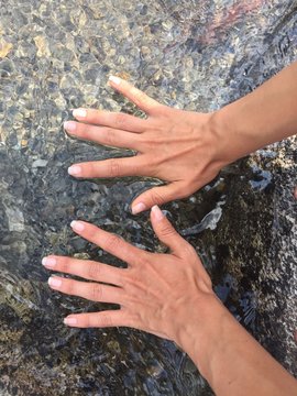 mani mano mano nell acqua 