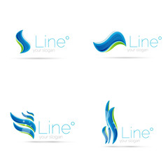 Abstract wave line logo