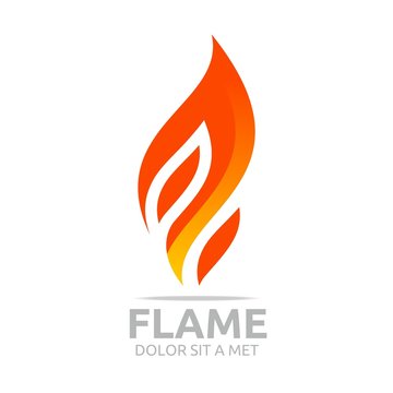 Logo Vector Flame Fire Design Luxury Logo, icon Shape illustration