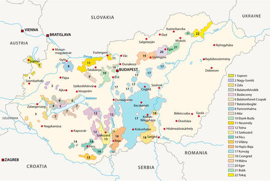 hungary wine regions map