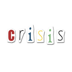 concept mot créatif - crisis