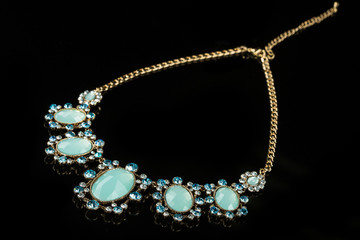 green plastic  necklace