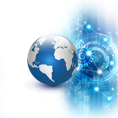 futuristic world network communication and technology concept 