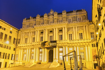Fototapeta na wymiar The Palace of the Doges in Genoa, Italy