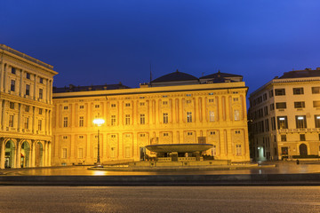 Obraz premium Piazza de Ferrari in Genoa, Italy