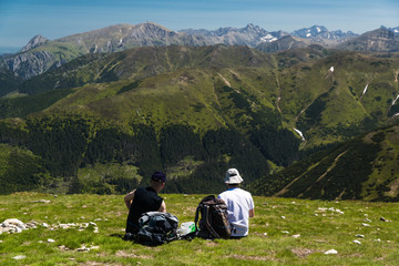 Fototapeta premium Panorama from the mountain top - West Tatras