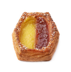 Sweet bread bun pastry isolated