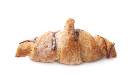 Sweet croissant pastry isolated