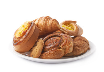 Pile of pastry isolated