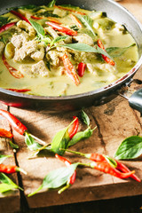 Green pork Curry , Thai cuisine