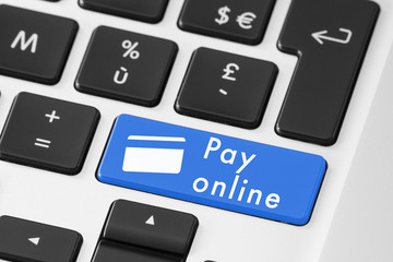Pay online button keyboard