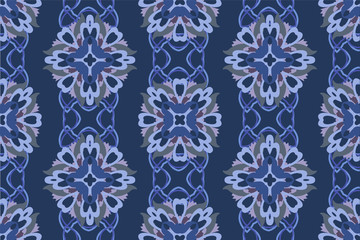 Seamless geometric floral pattern 