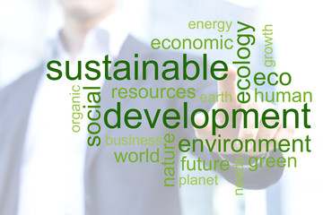 Sustainable development business concept