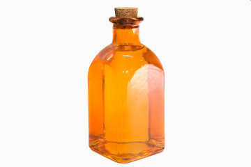 Little Orange Bottle Isolated On White Background