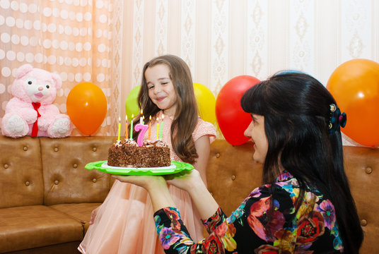 Mom Gives Daughter A Birthday Cake