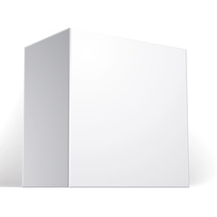 Vector blank box isolated on white background, template for your