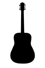 Silhouette of an acoustic guitar