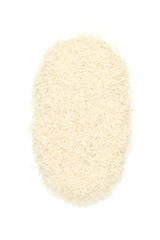 Jasmine rice isolated on white background.