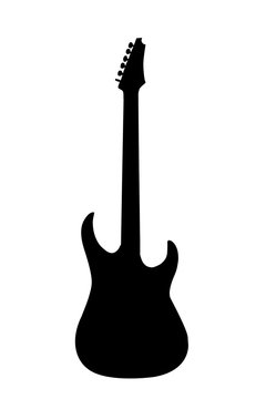 Silhouette of a guitar