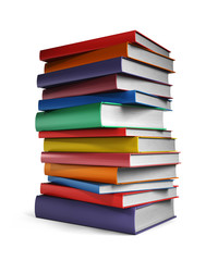 Pile of Books isolated on white background