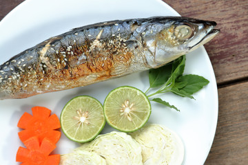 Saba Teriyaki or mackerel. grill.