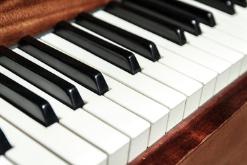 Piano vintage toning. close-up